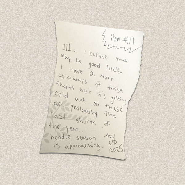 item #111 *sold out*